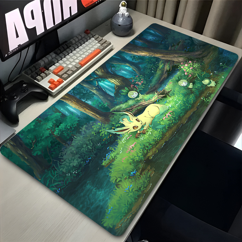 Desk Setup Ergonomic - Mouse Pad Gamer P-pokemon Leafeon Large