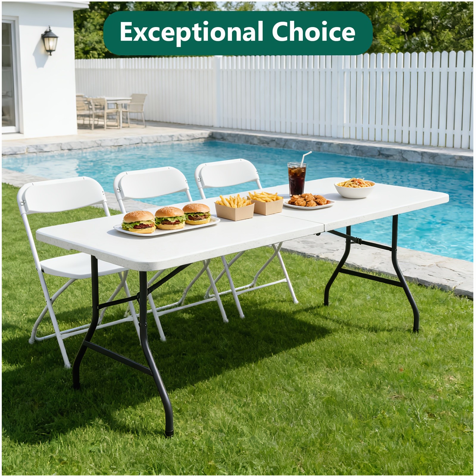 Desk Setup Living Room - Foldable Outdoor & Indoor Table –