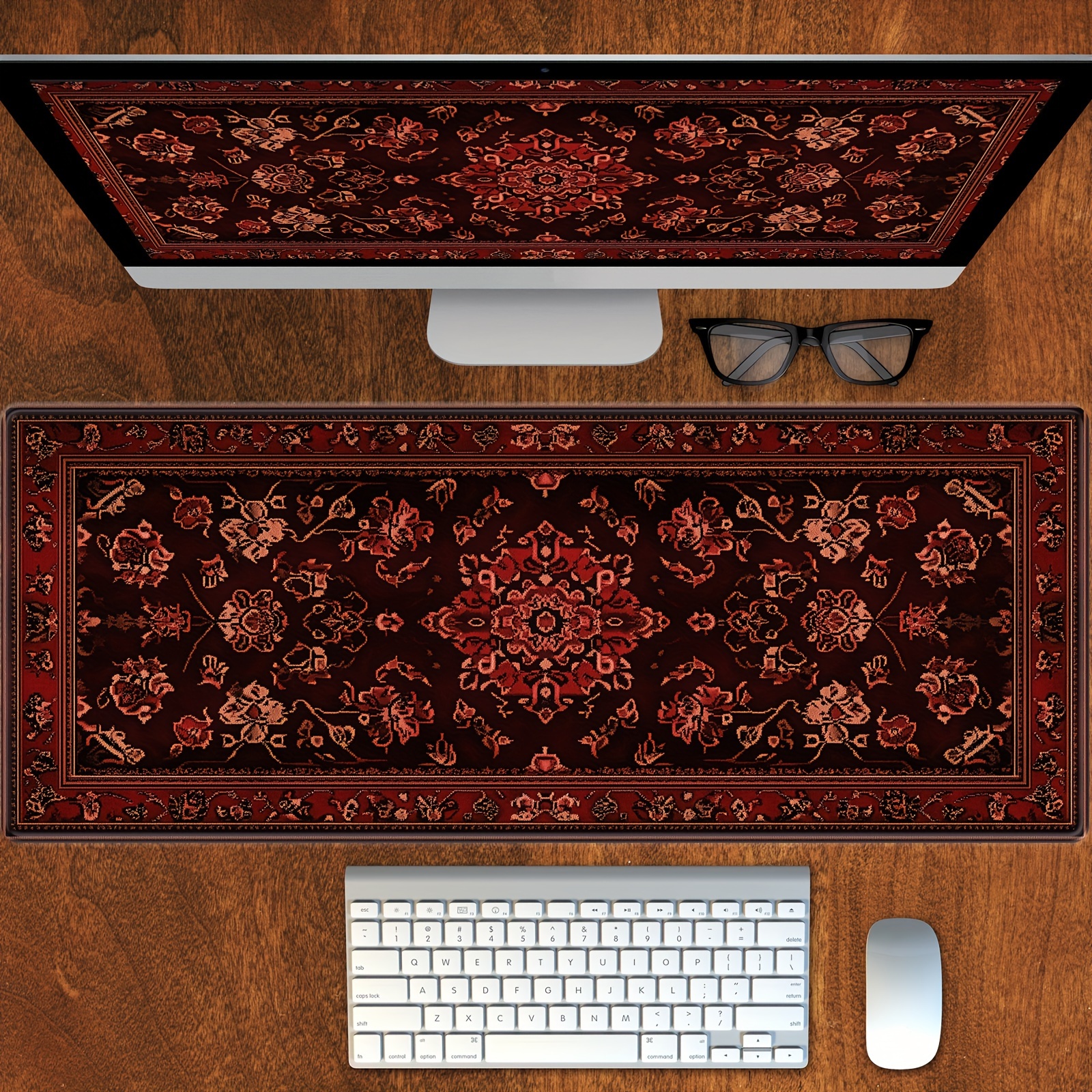 Desk Setup Gadgets - Vintage Persian Pattern Mouse Pad Desk