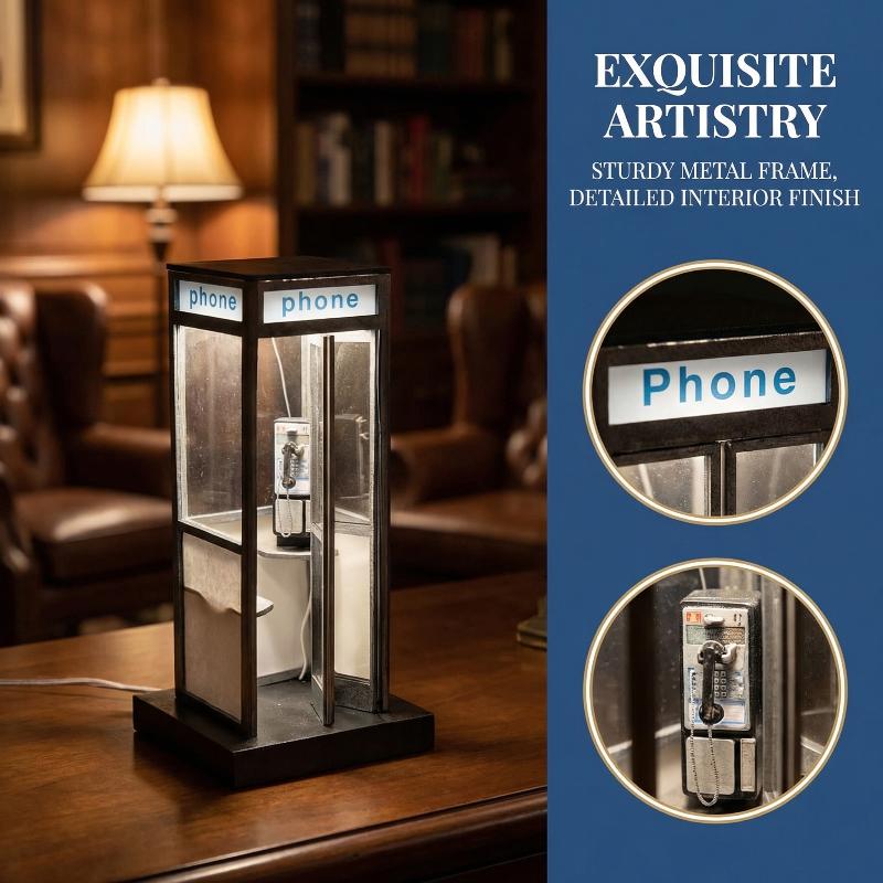 Desk Setup Retro - Retro Vintage Tall Phonebooth Lamp, Classic