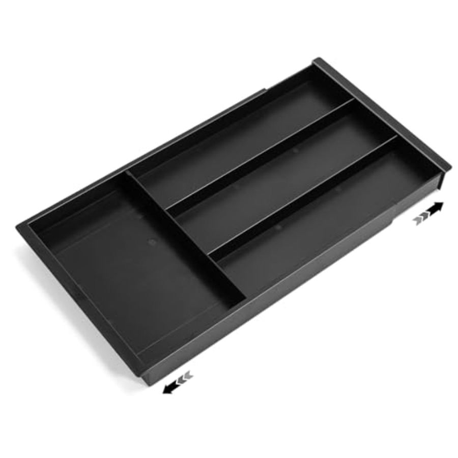 Drawer Organizer Bamboo - Silverware Drawer Organizer Tray, Adjustable Small