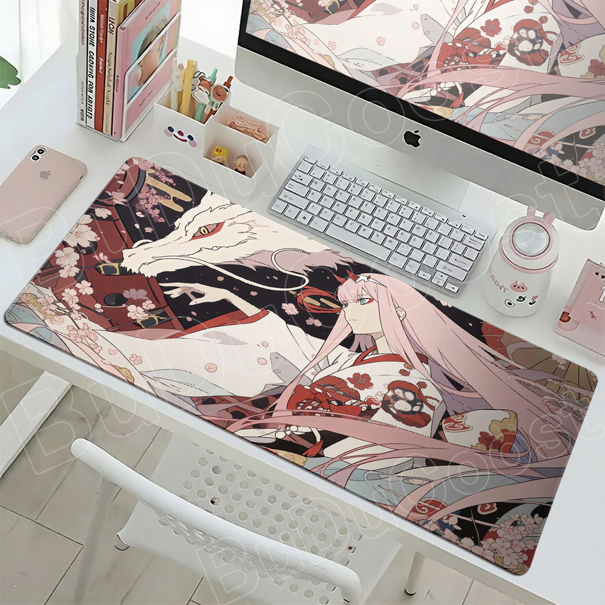 Kawaii Zero Two Pc Gamer Mouse – обзор и цена Desk Setup For Two Laptops