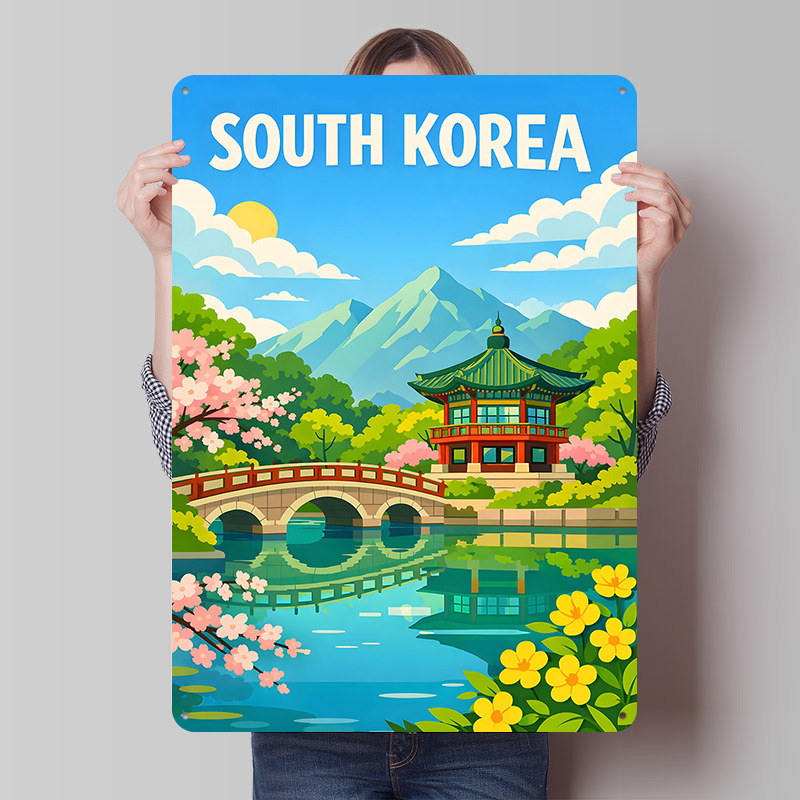 South Korea Travel Poster Cust – обзор и цена Desk Setup Poster