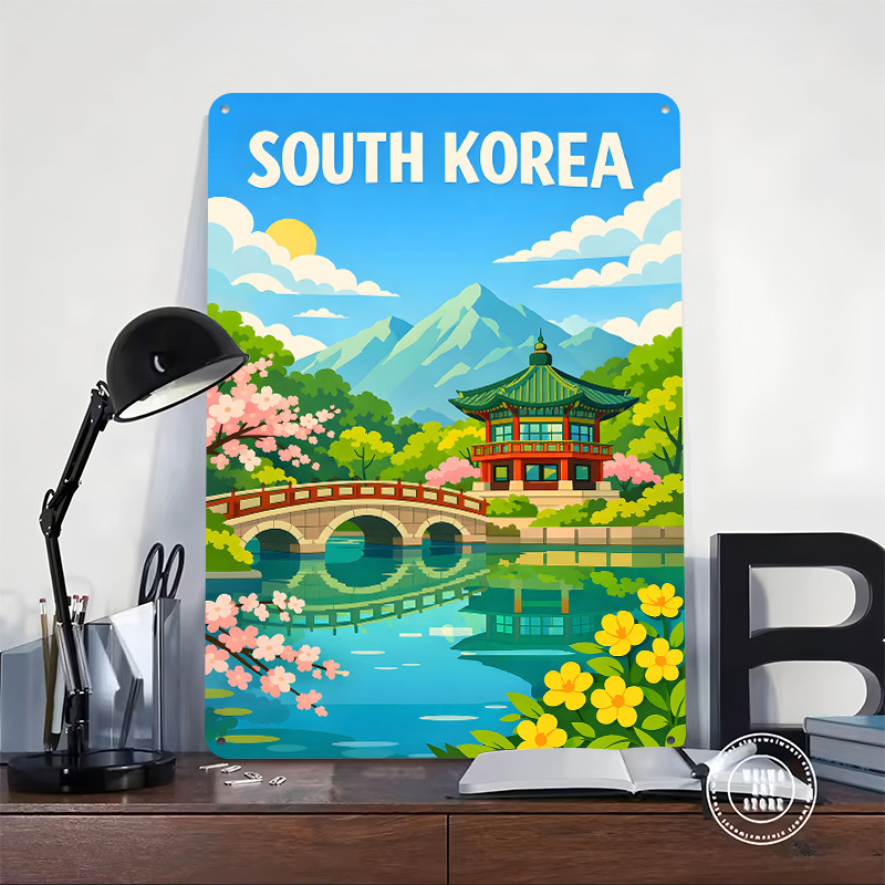 South Korea Travel Poster Cust – обзор и цена Desk Setup Poster