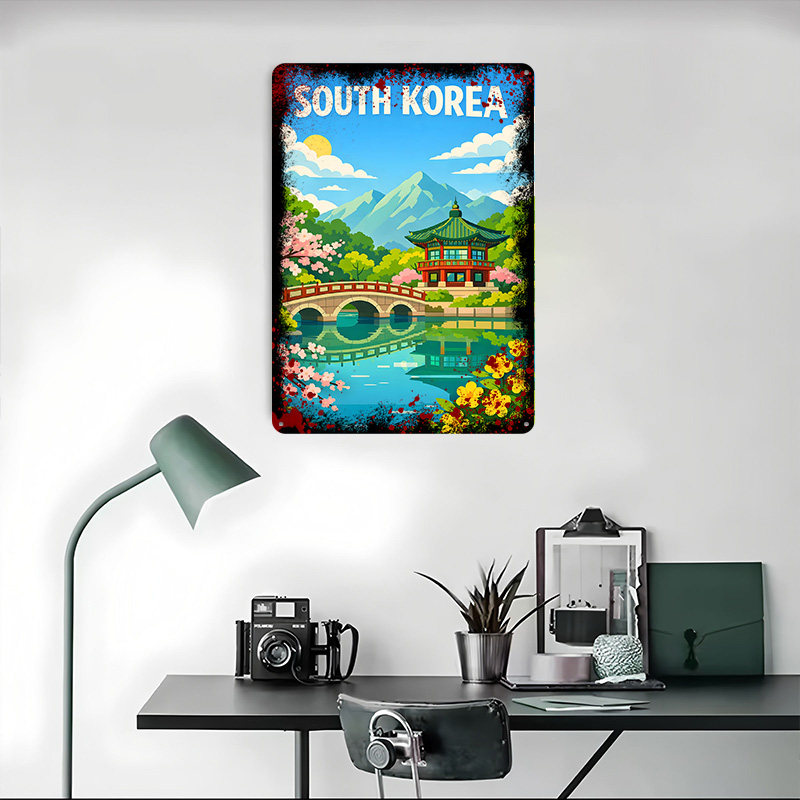 South Korea Travel Poster Cust – обзор и цена Desk Setup Poster