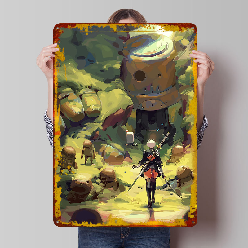 Nier Automata: 2B in Forest Me – обзор и цена Desk Setup Poster