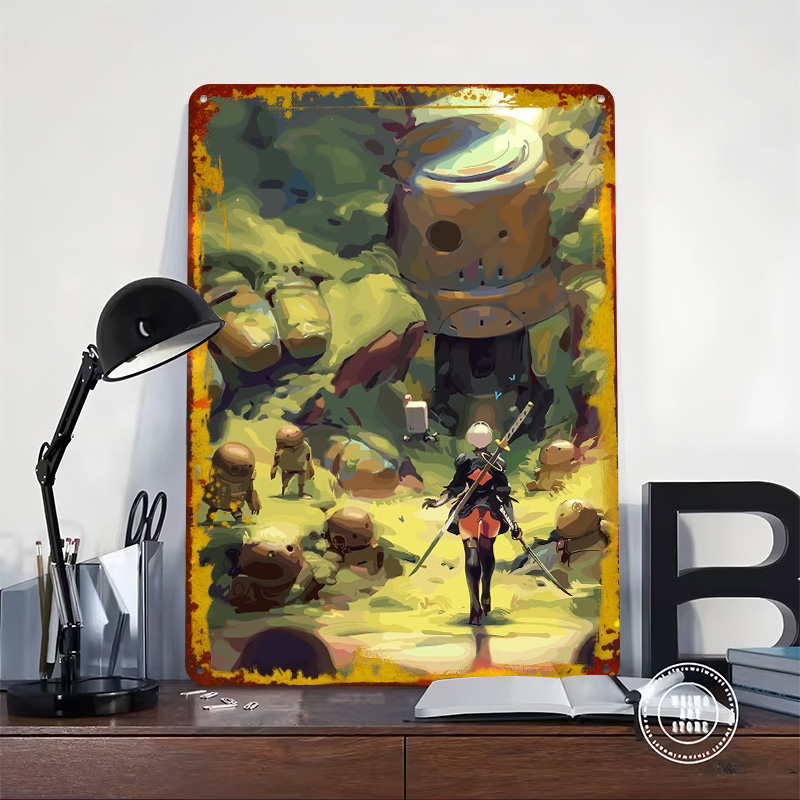 Nier Automata: 2B in Forest Me – обзор и цена Desk Setup Poster