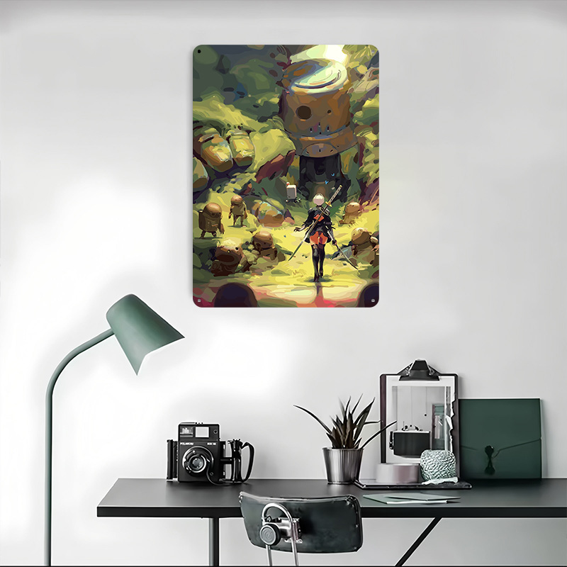 Nier Automata: 2B in Forest Me – обзор и цена Desk Setup Poster