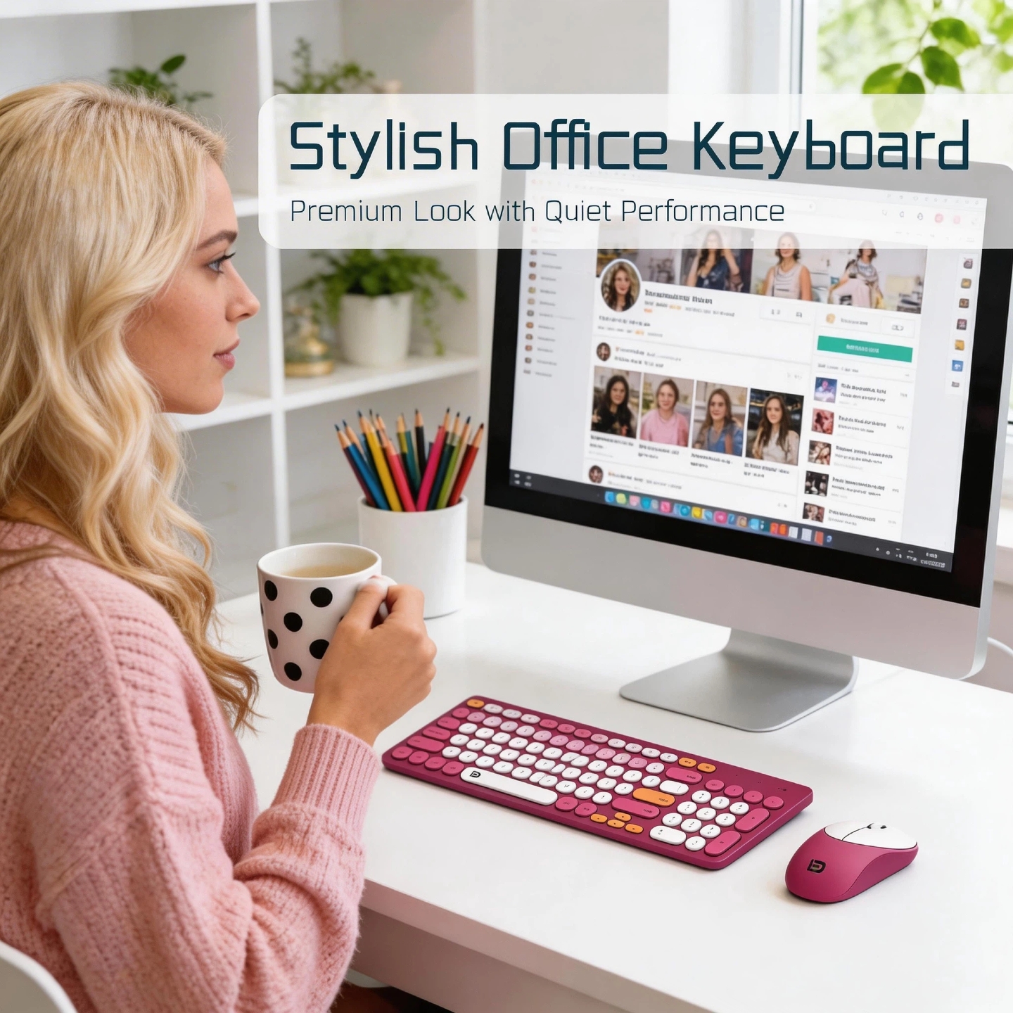96 Key Wireless Keyboard Mouse – обзор и цена Work Desk Home Setup