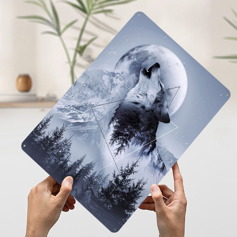 Howl With the Wolf Tin Poster  – обзор и цена Desk Setup Poster