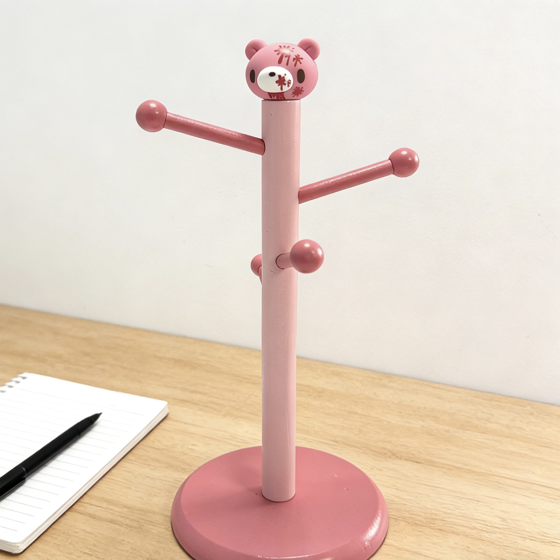 Cute Pink  Bear Wooden Jewelry – обзор и цена Desk Setup Cute