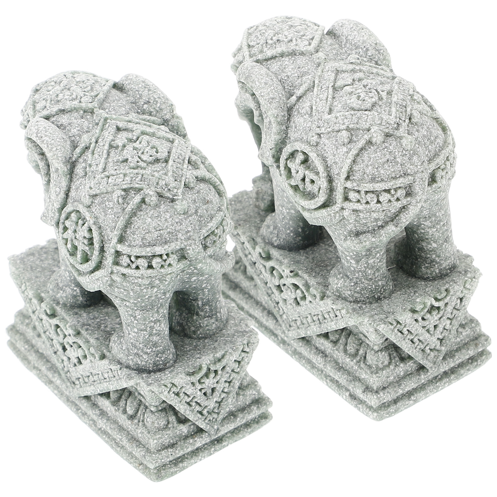 1Pair Sandstone Elephant Sculp – обзор и цена Desk Setup Living Room