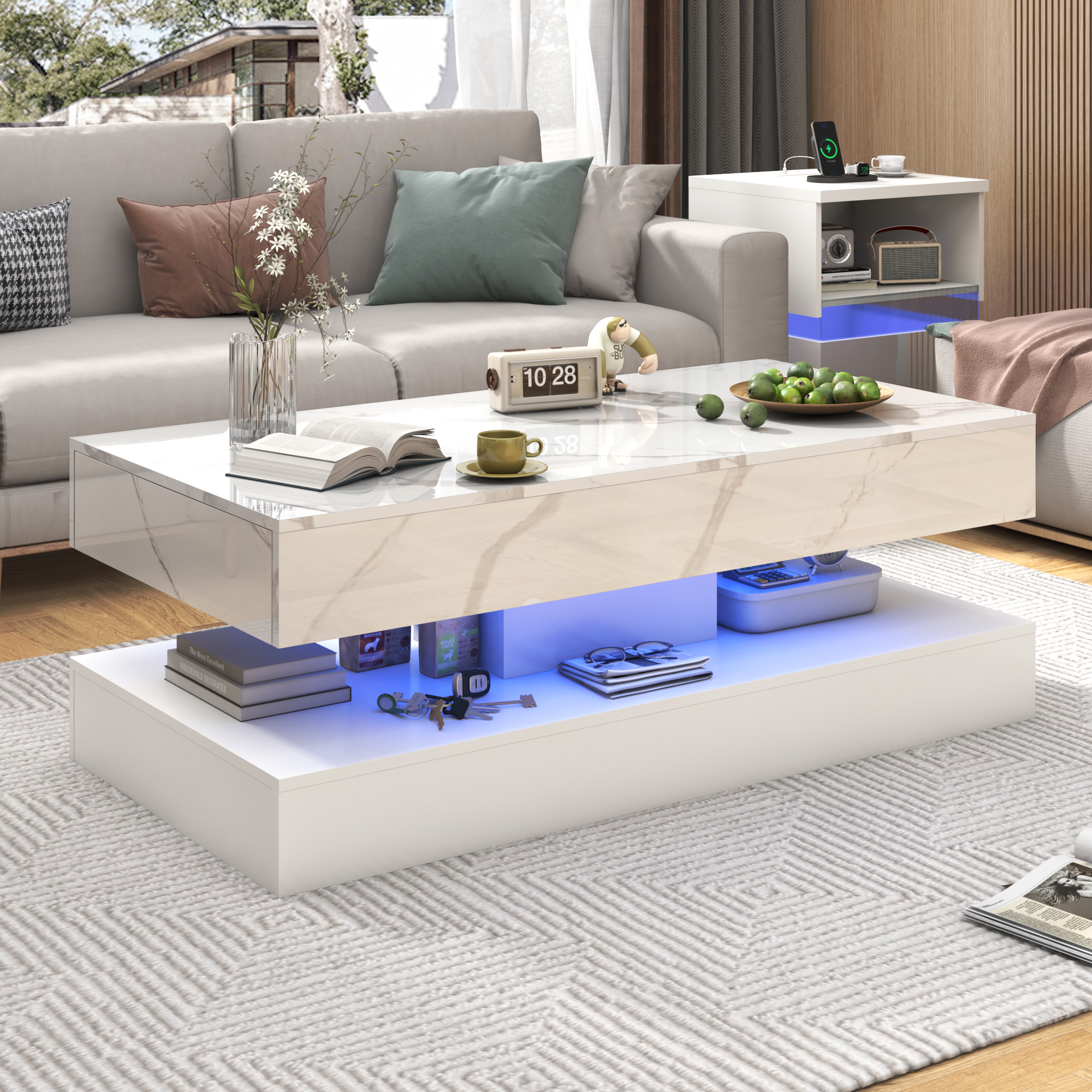 Modern Stylish Coffee Table wi – обзор и цена Desk Setup Modern