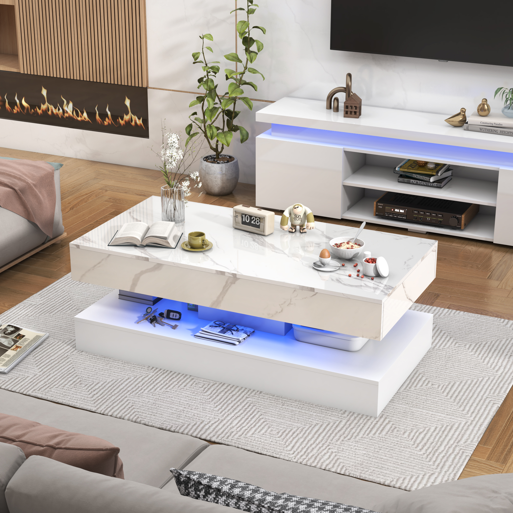 Modern Stylish Coffee Table wi – обзор и цена Desk Setup Modern