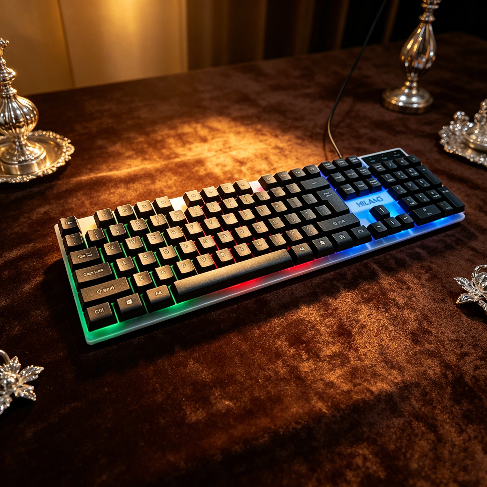Wired RGB Backlit Keyboard Mou – обзор и цена Work Desk Home Setup