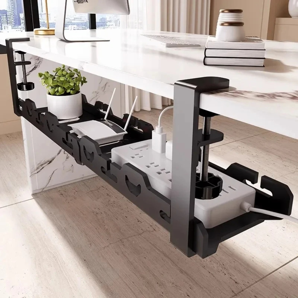 Under Desk Cable Tray Telescop – обзор и цена Desk Setup Living Room