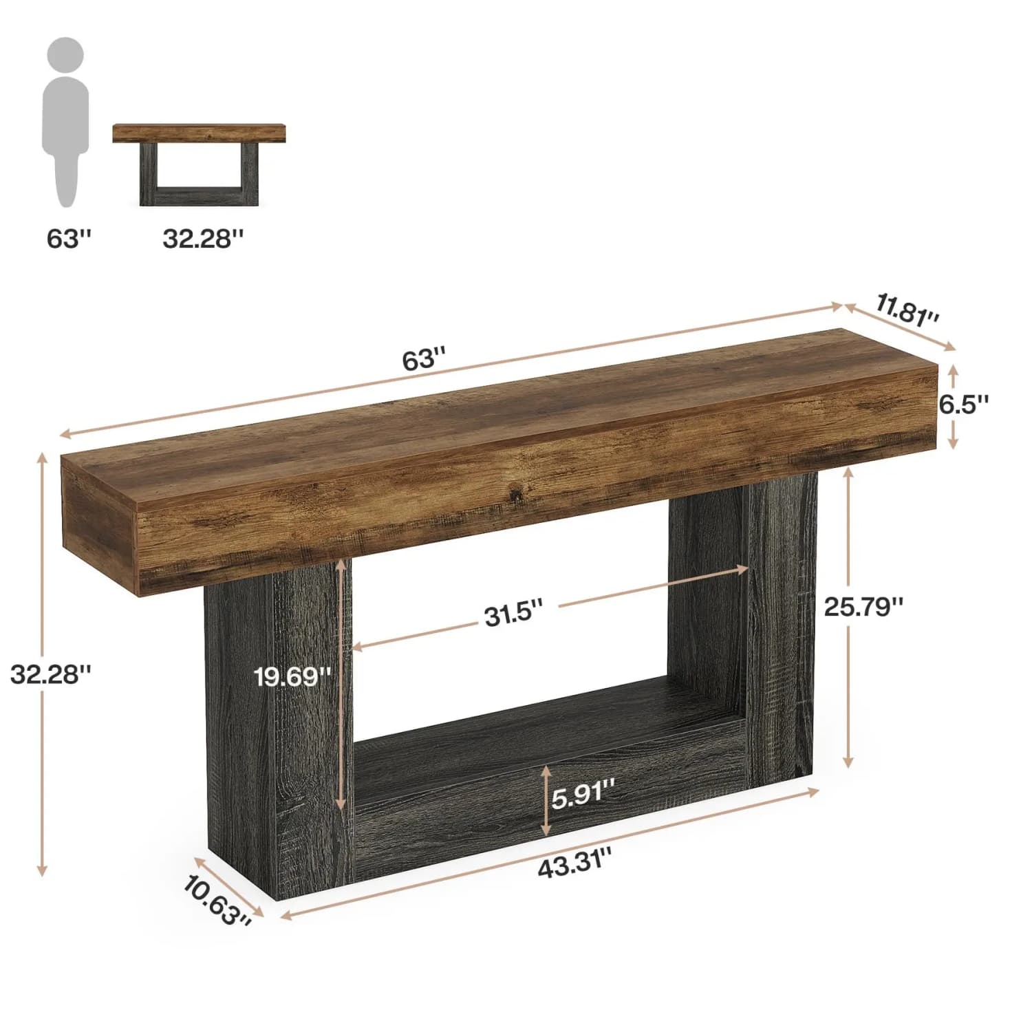 LITTLE TREE 2-Tier Console Tab – обзор и цена Desk Setup Modern