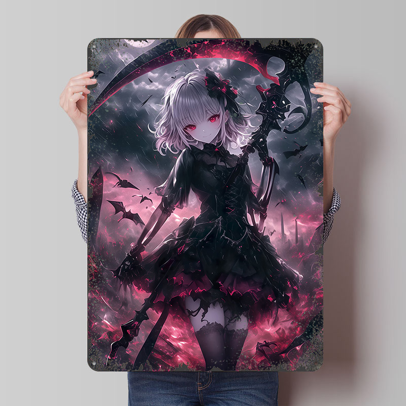 Demon Grim Reaper Girl Poster  – обзор и цена Desk Setup Poster