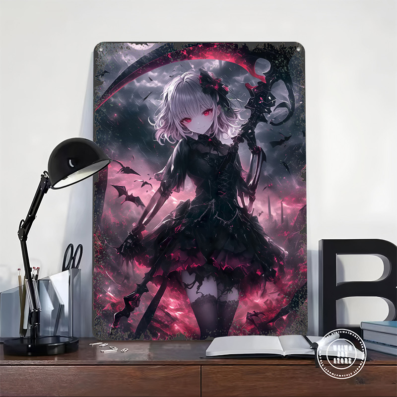 Demon Grim Reaper Girl Poster  – обзор и цена Desk Setup Poster