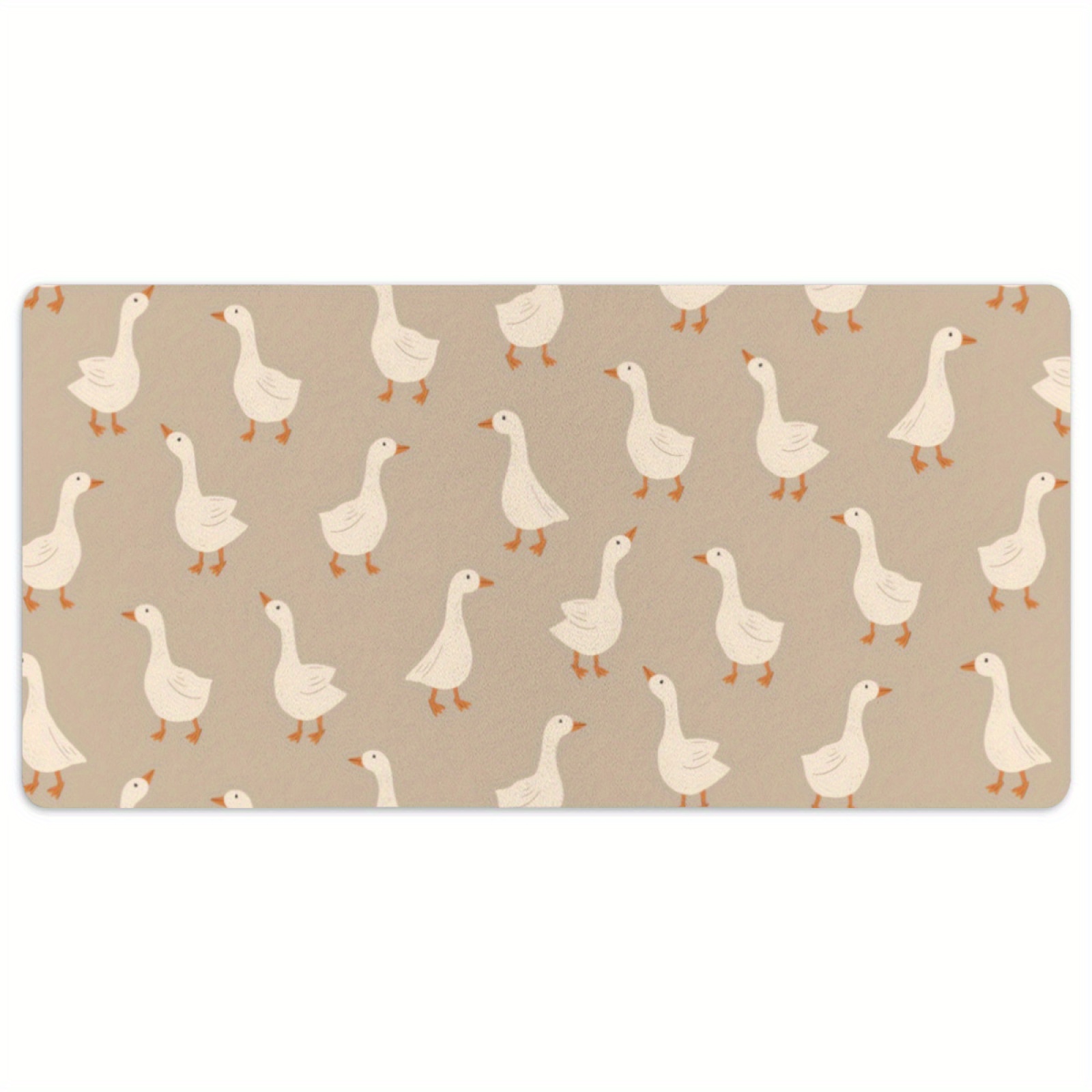 Goose Flock Pattern Desk Mat N – обзор и цена Desk Setup Beige