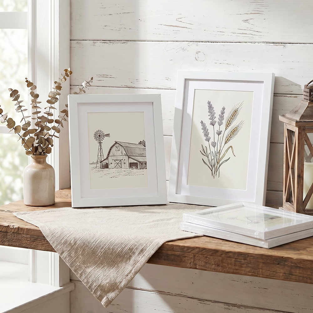 2 Pack White Picture Frame Set – обзор и цена Desk Setup Poster