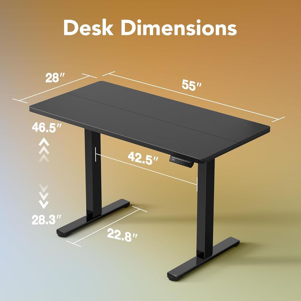 55 x 28 inch Electric Standing – обзор и цена Work Desk Home Setup