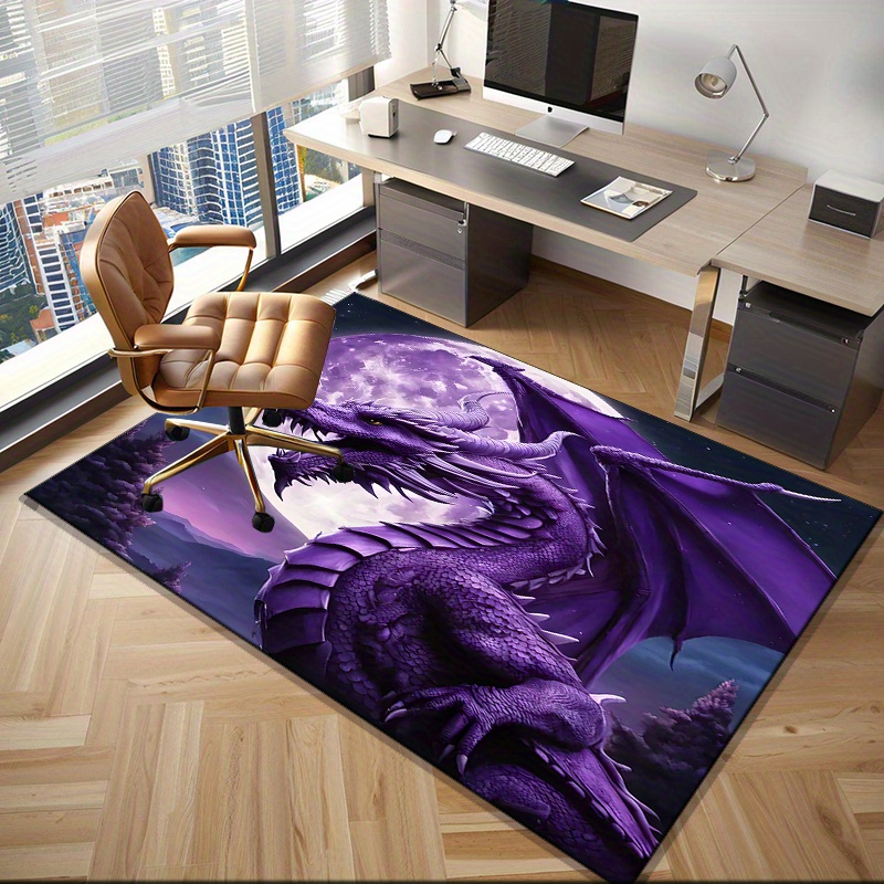 Majestic Purple Dragon Rug for – обзор и цена Desk Setup Living Room