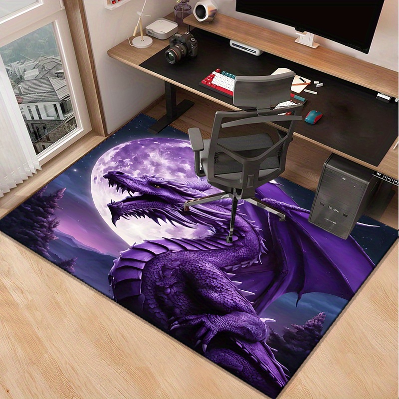Majestic Purple Dragon Rug for – обзор и цена Desk Setup Living Room