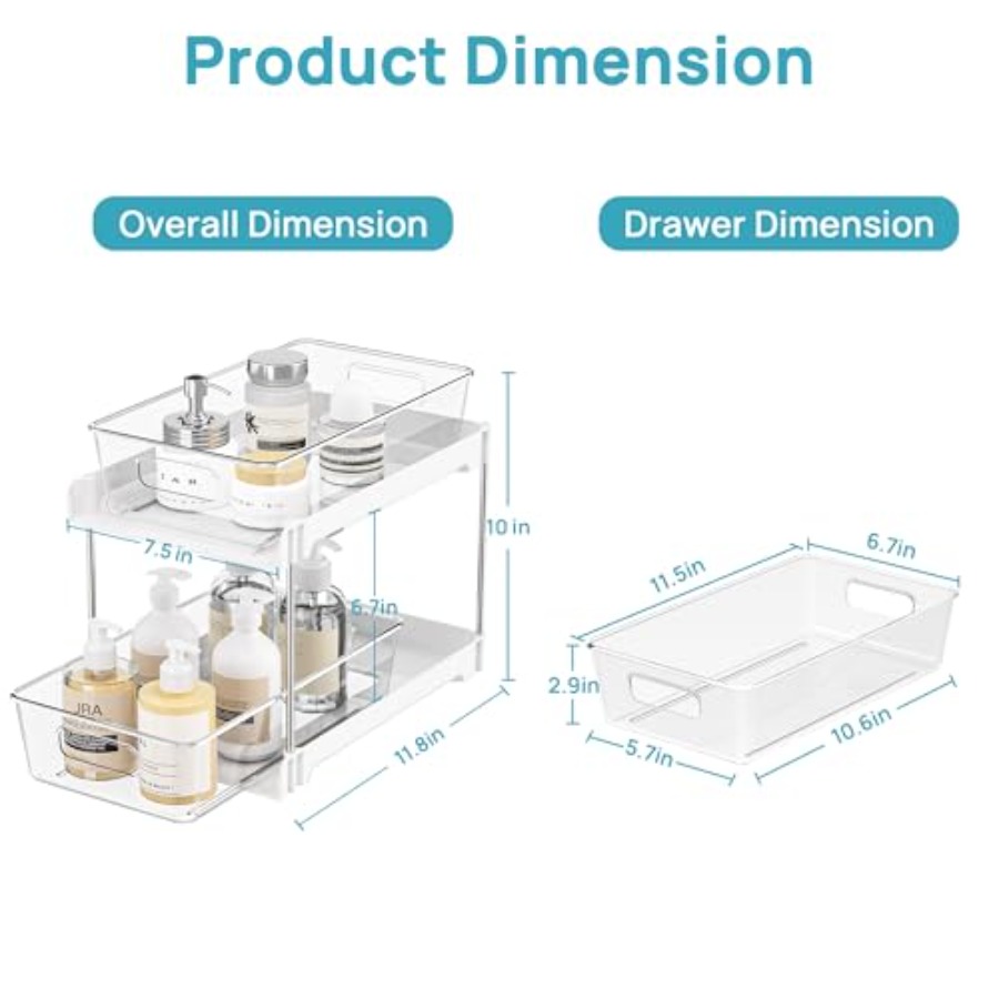 4 Pack Bathroom Organizer 2 Ti – обзор и цена Drawer Organizer Bamboo