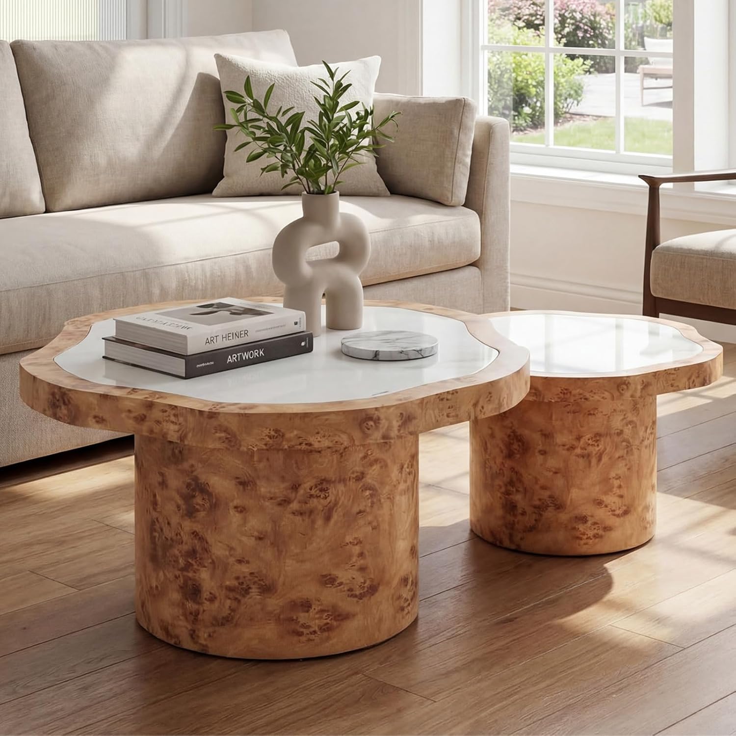 Nesting Coffee Table Set of 2, – обзор и цена Desk Setup Modern
