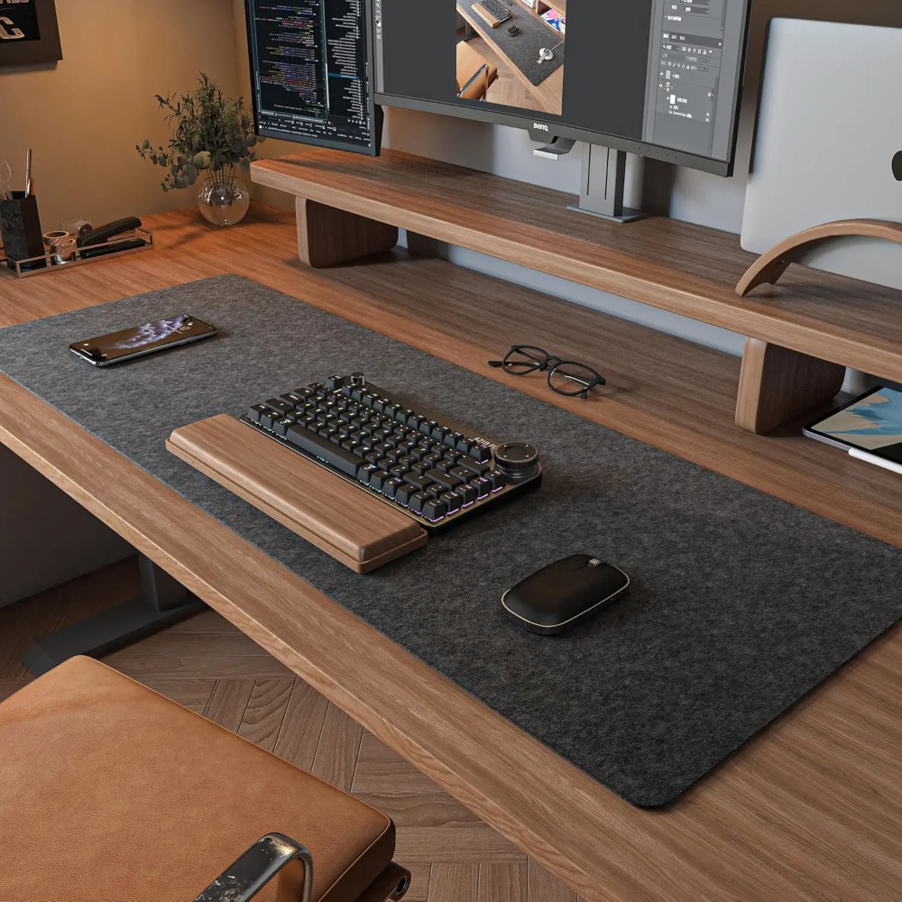 Felt Desk Mat Computer Mat for – обзор и цена Desk Setup Ergonomic