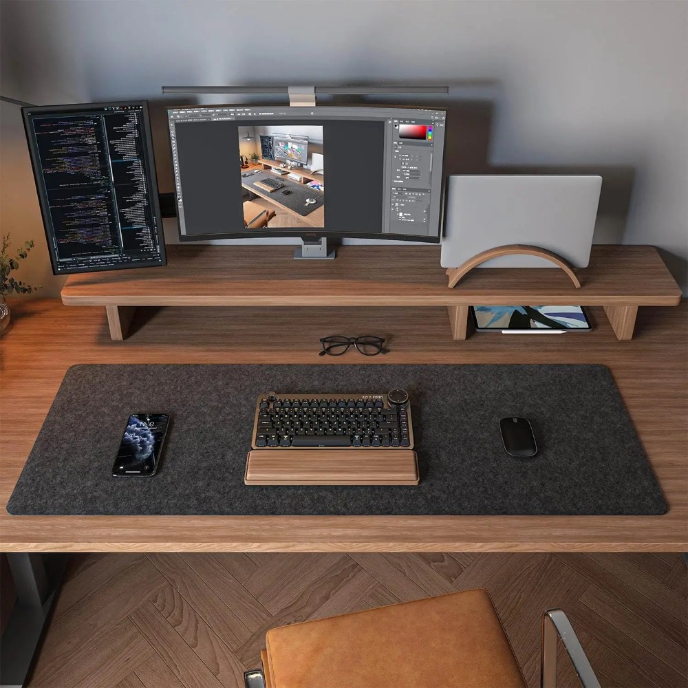 Felt Desk Mat Computer Mat for – обзор и цена Desk Setup Ergonomic