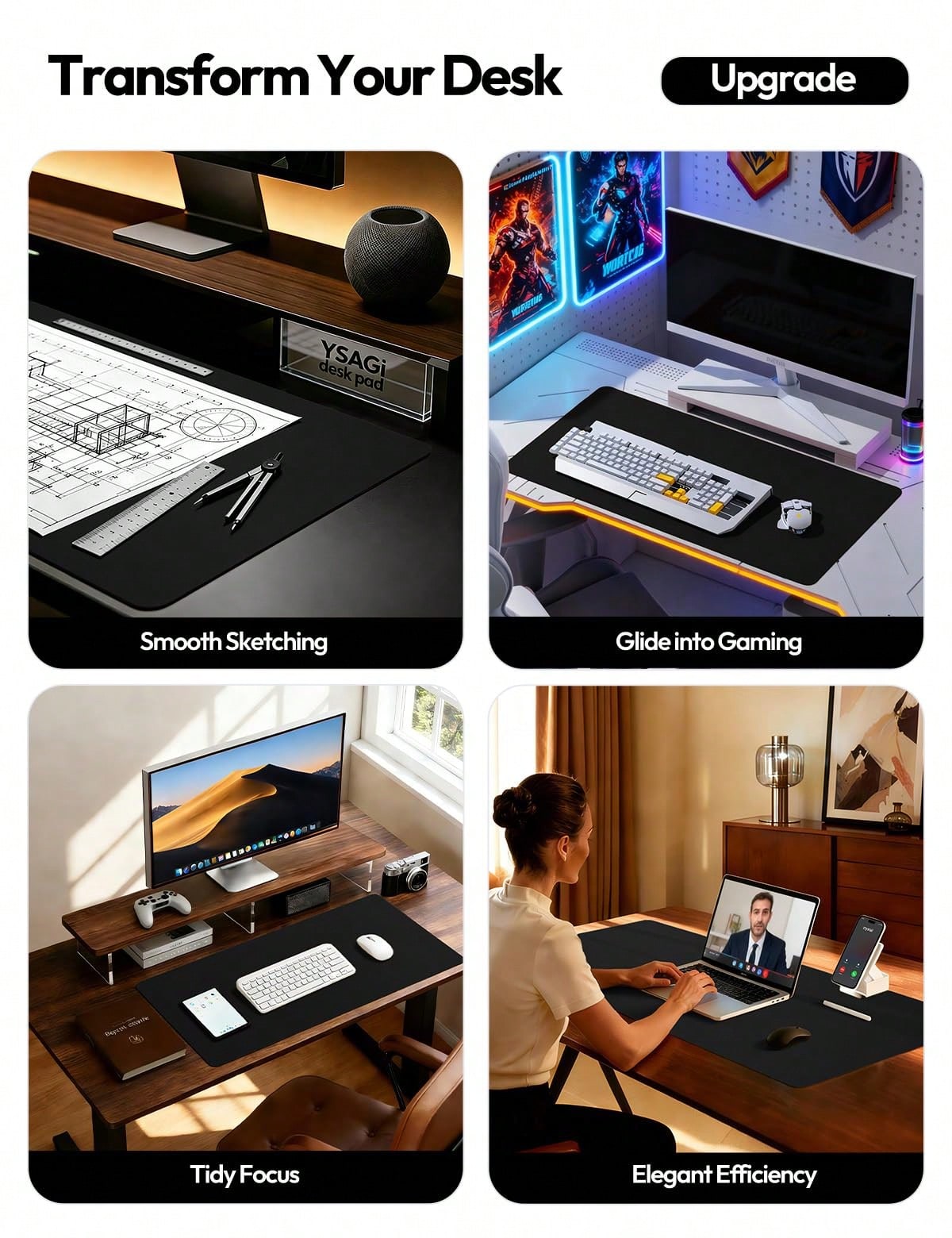 Large Black & Beige Checkerboa – обзор и цена Desk Setup Beige