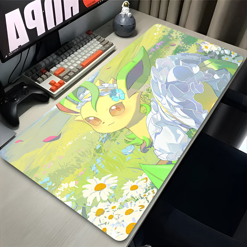Mouse Pad Gamer P-pokemon Leaf – обзор и цена Desk Setup Ergonomic