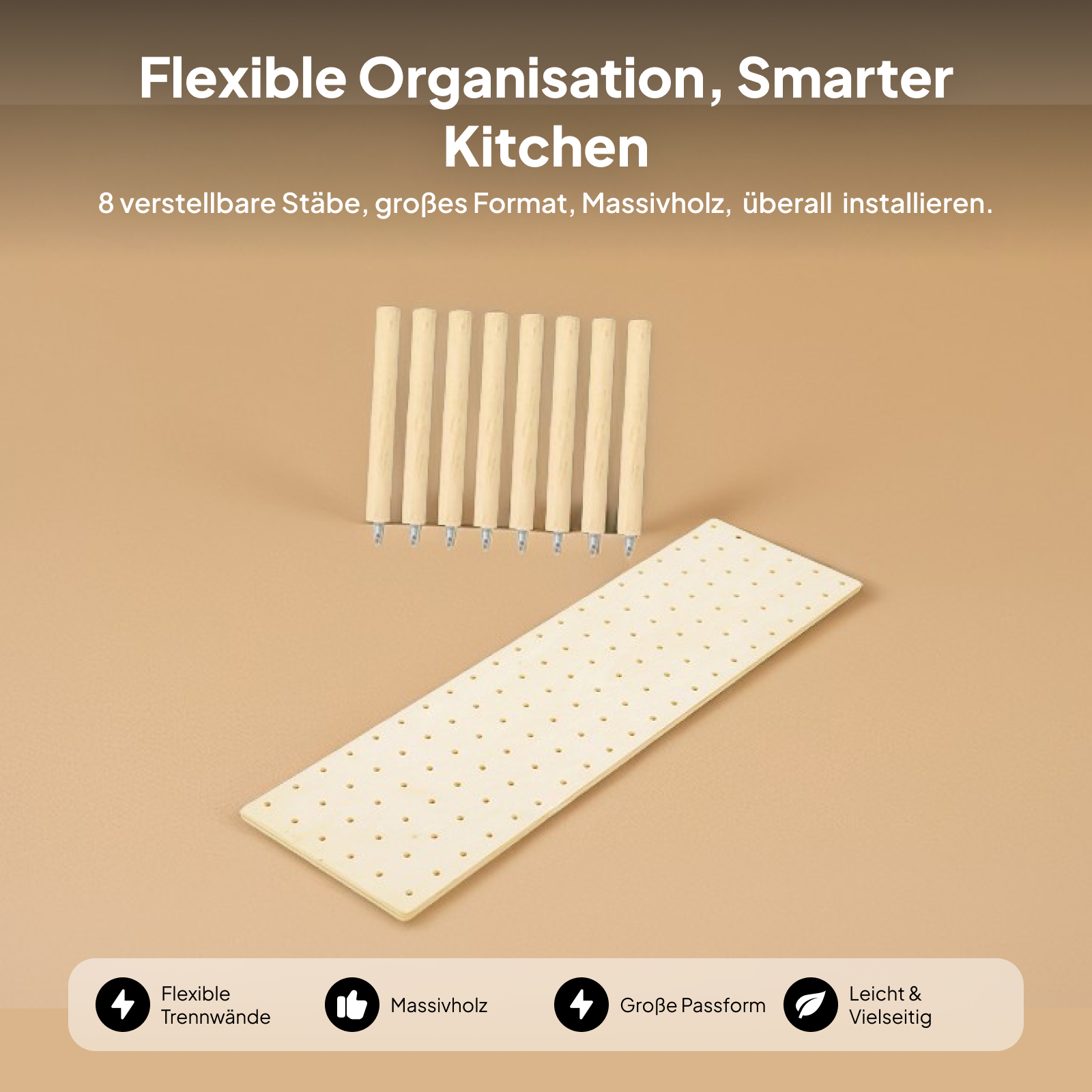 Wood Pegboard Drawer Organizer – обзор и цена Drawer Organizer Bamboo
