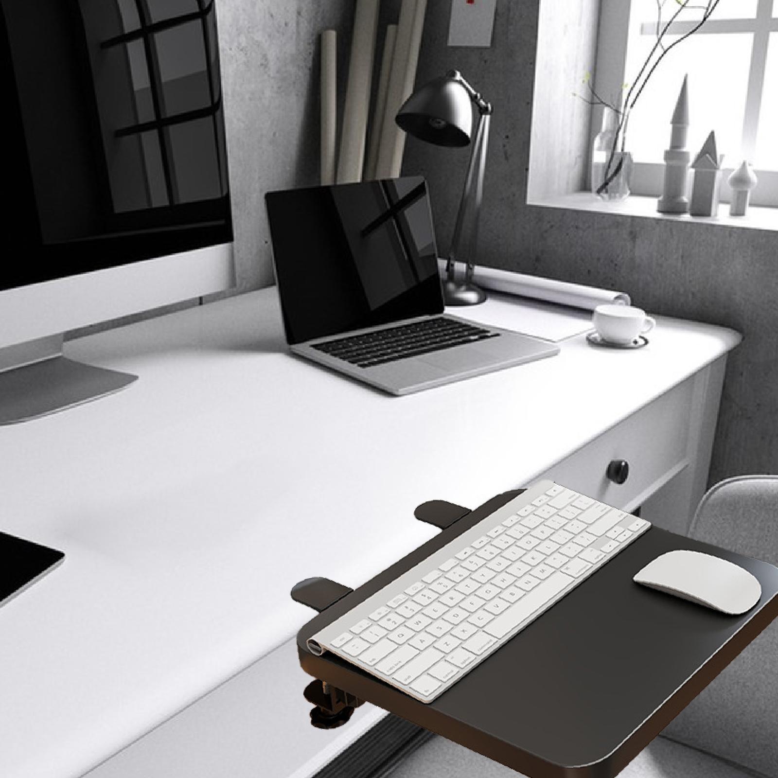 Adjustable Desk Extender Tray  – обзор и цена Desk Setup With Keyboard Tray