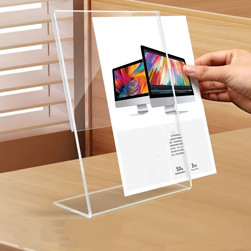 4-Pack Acrylic Sign Holder | T – обзор и цена Desk Setup Poster