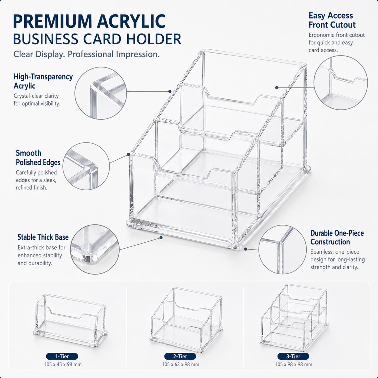 1-3Pcs Modern Clear Acrylic Bu – обзор и цена Desk Setup Modern
