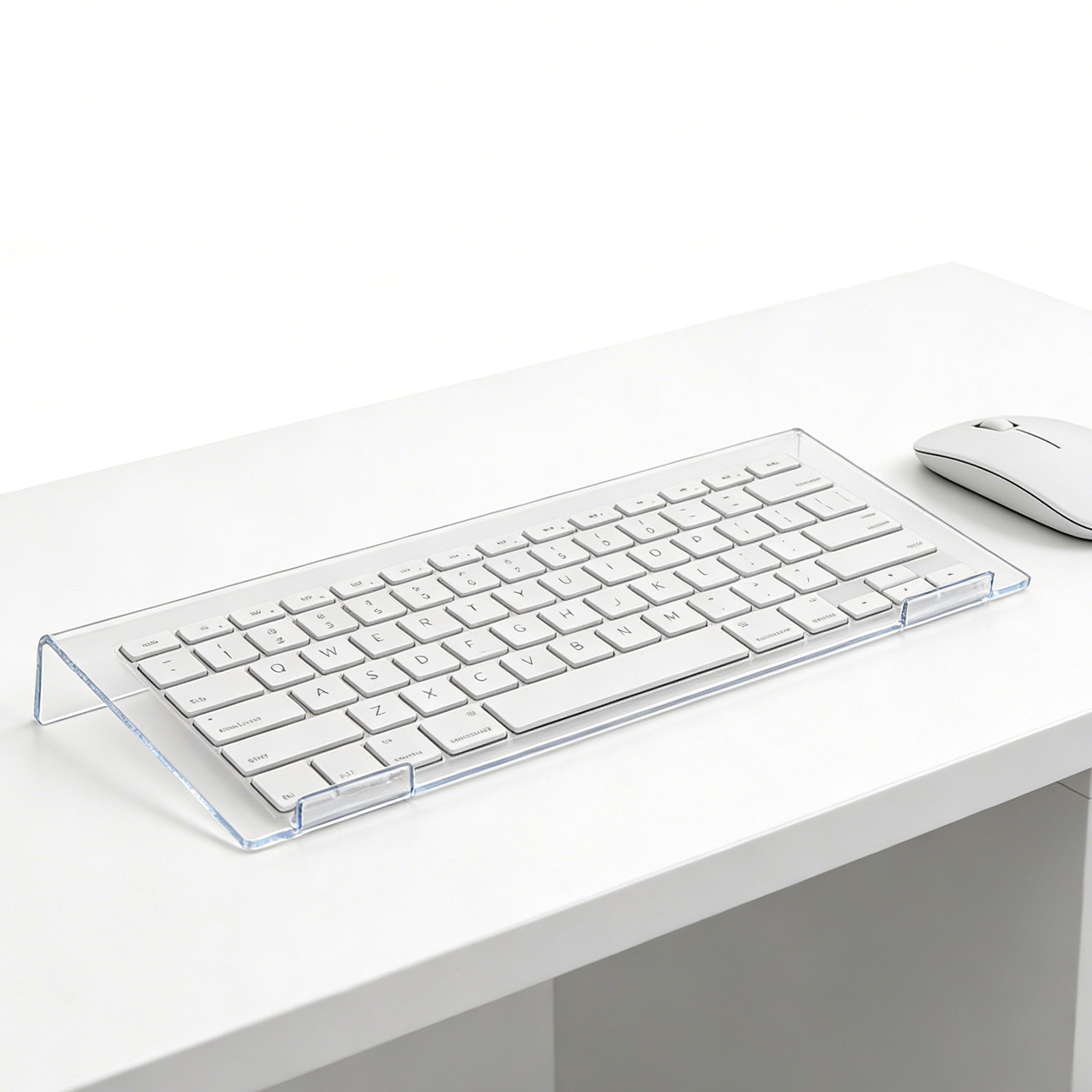 Adjustable Ergonomic Clear Acr – обзор и цена Desk Setup With Keyboard Tray