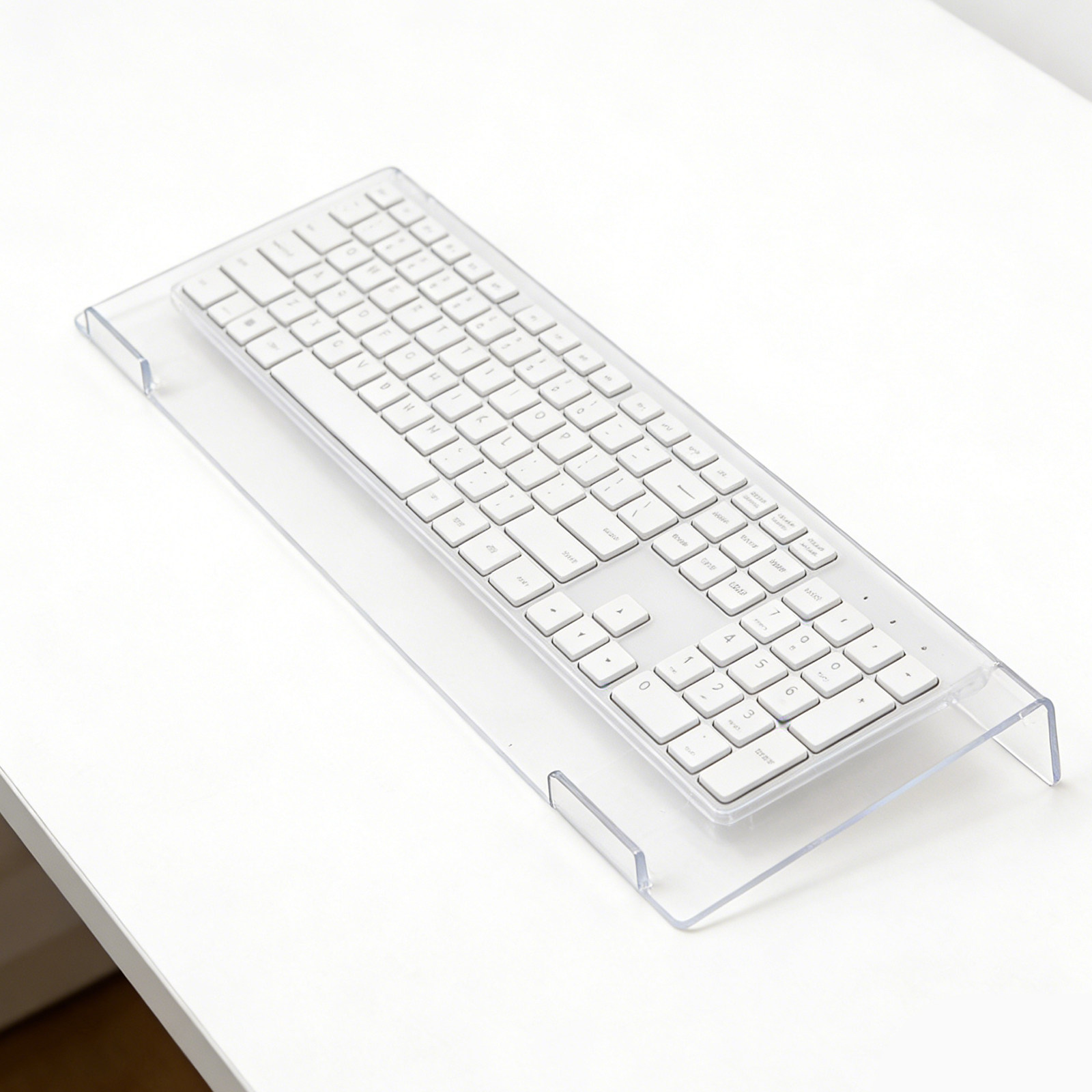 Adjustable Ergonomic Clear Acr – обзор и цена Desk Setup With Keyboard Tray