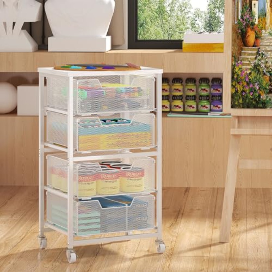 4-Drawer Rolling Storage Cart  – обзор и цена Drawer Organizer Bamboo