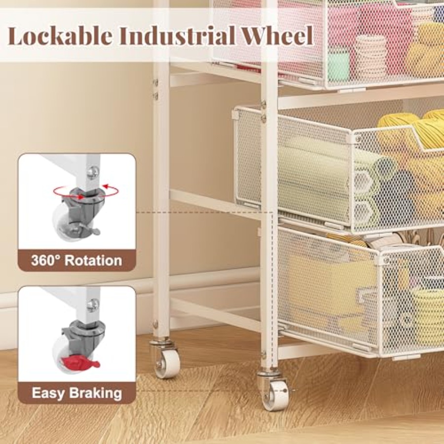 4-Drawer Rolling Storage Cart  – обзор и цена Drawer Organizer Bamboo