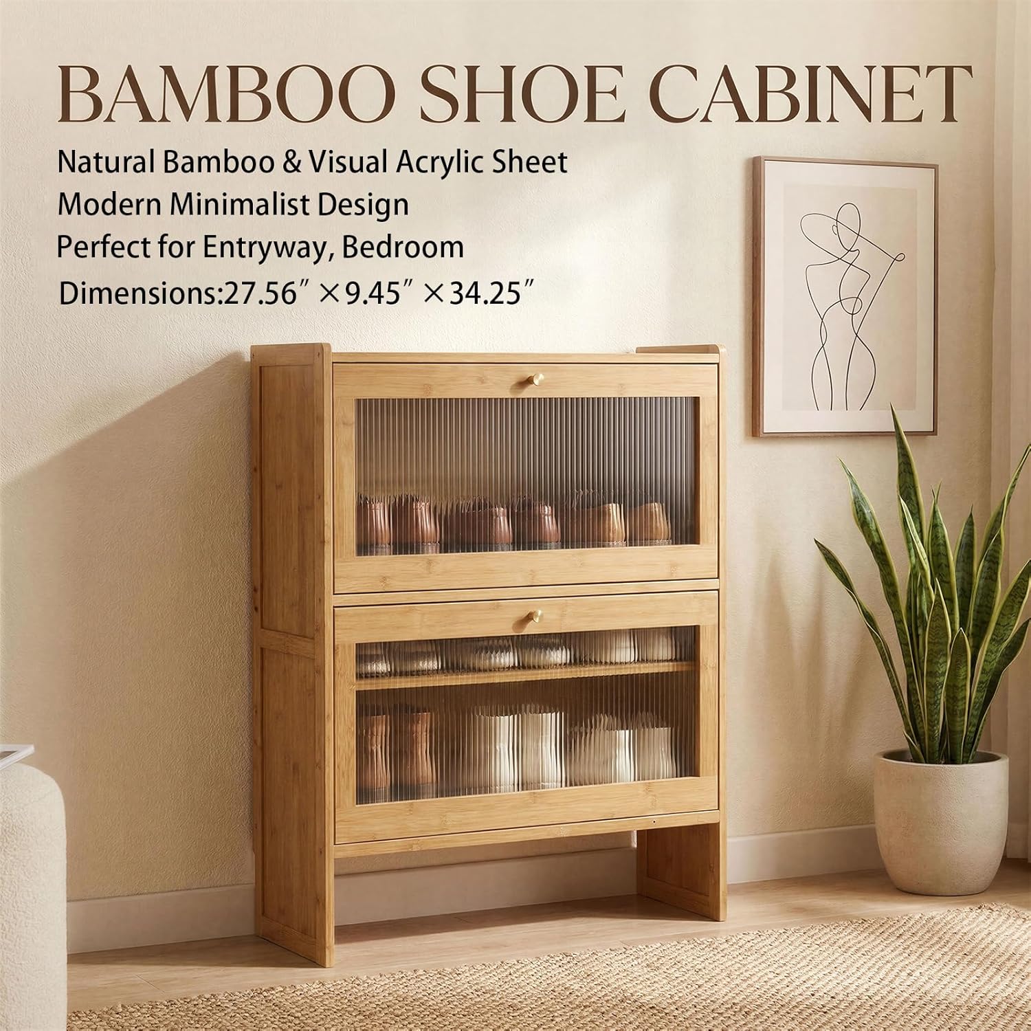 Bamboo Shoe Cabinet, Freestand – обзор и цена Drawer Organizer Bamboo