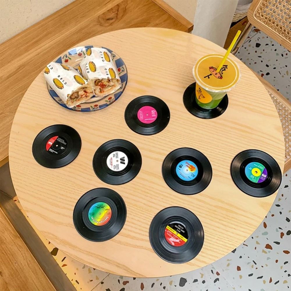 2/4/6PCS Retro Vinyl Record Cu – обзор и цена Desk Setup Retro