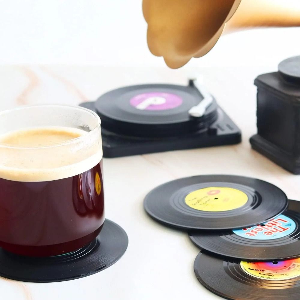 2/4/6PCS Retro Vinyl Record Cu – обзор и цена Desk Setup Retro