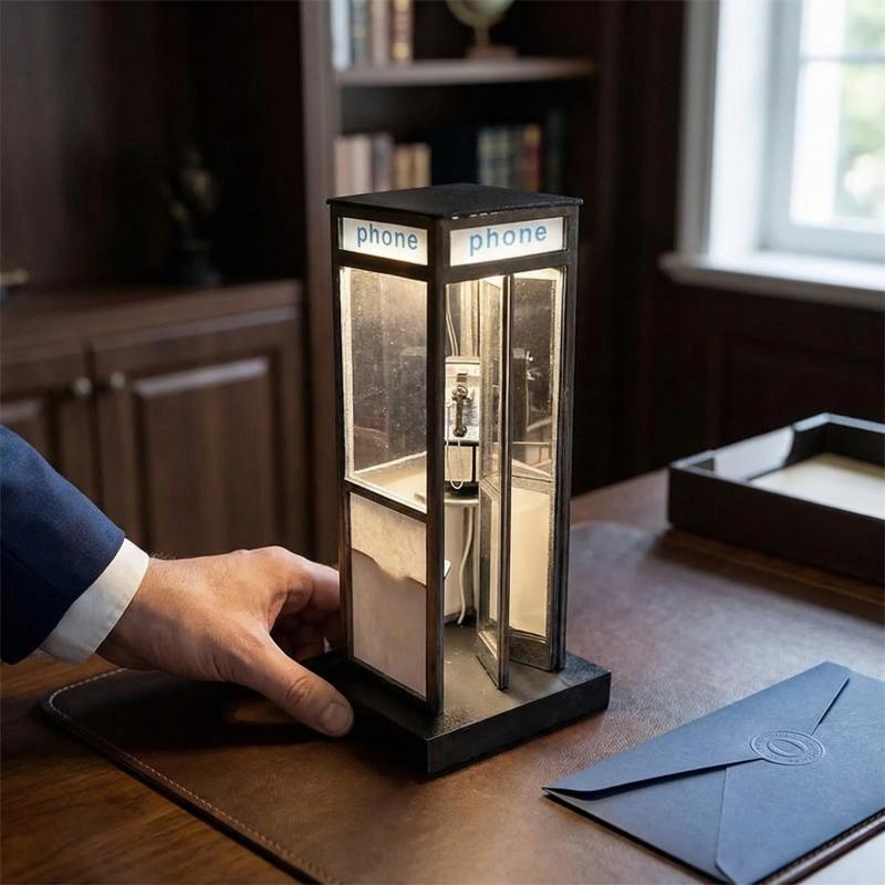Retro Vintage Tall Phonebooth  – обзор и цена Desk Setup Retro