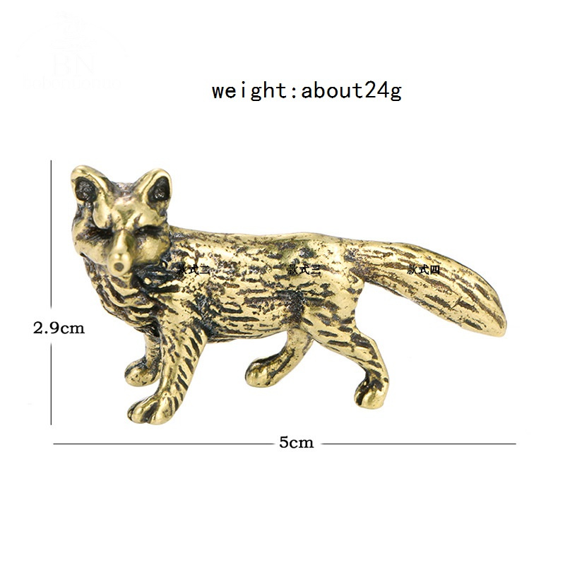 Solid Brass Fox Figurines Mini – обзор и цена Desk Setup Retro