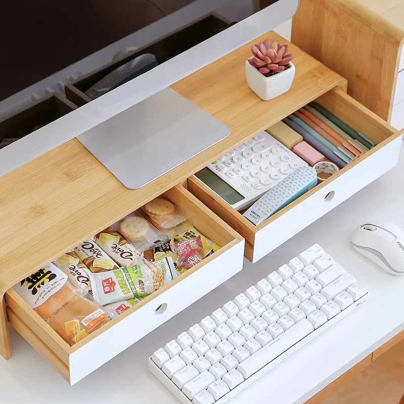 Bamboo Laptop Monitor Riser Ec – обзор и цена Desk Setup Living Room