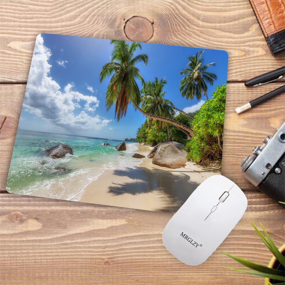 Desk Pad Tropical Palm Beach R – обзор и цена Desk Setup Gadgets