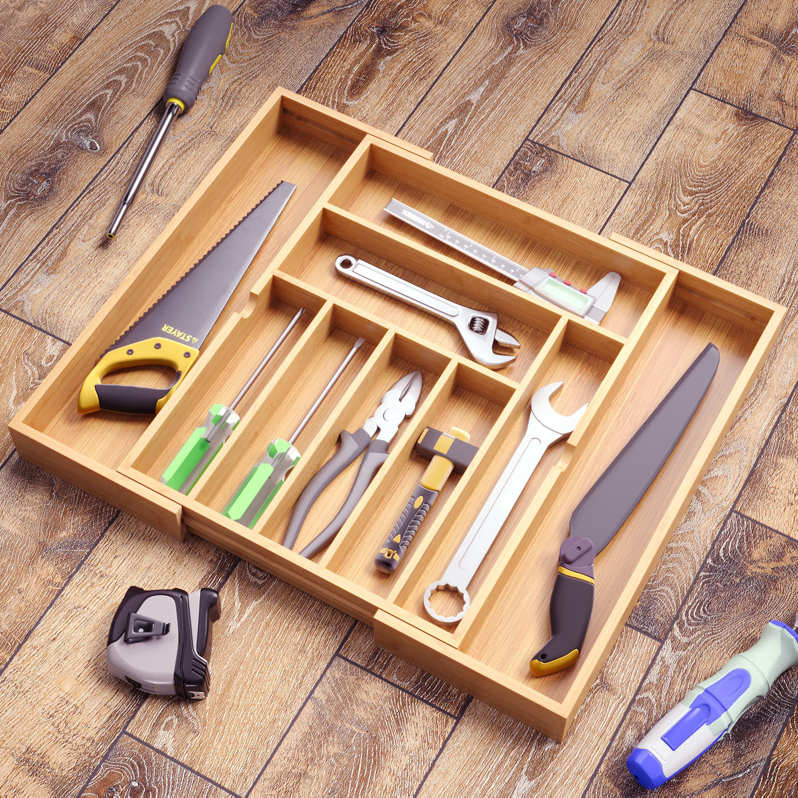 Multi-grid Kitchen Tableware P – обзор и цена Drawer Organizer Bamboo